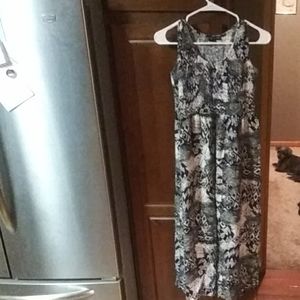 Black black and white notations petite dress